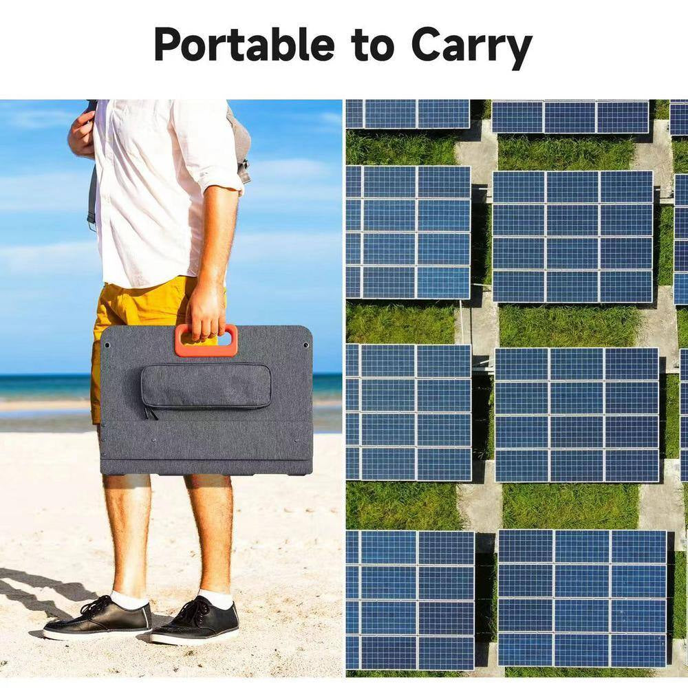 21.26 In. 200W Portable Solar Panel for Power Station IP67 Water Foldable Solar Panel for Camping, Rvs, Hiking