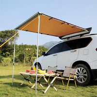 Car Side Awning, Large 4.6 Ft. X 6.6 Ft. Shade Coverage Vehicle Awning, Pu3000Mm UV 50+ Retractable Car Awning