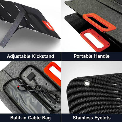 21.26 In. 200W Portable Solar Panel for Power Station IP67 Water Foldable Solar Panel for Camping, Rvs, Hiking
