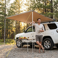Car Side Awning, Large 4.6 Ft. X 6.6 Ft. Shade Coverage Vehicle Awning, Pu3000Mm UV 50+ Retractable Car Awning — Lifestyle