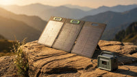 Foldable 100W Monocrystalline Portable Solar Panel for Electric Solar Generators, Water-Resistant IP67, Off-Grid — Lifestyle